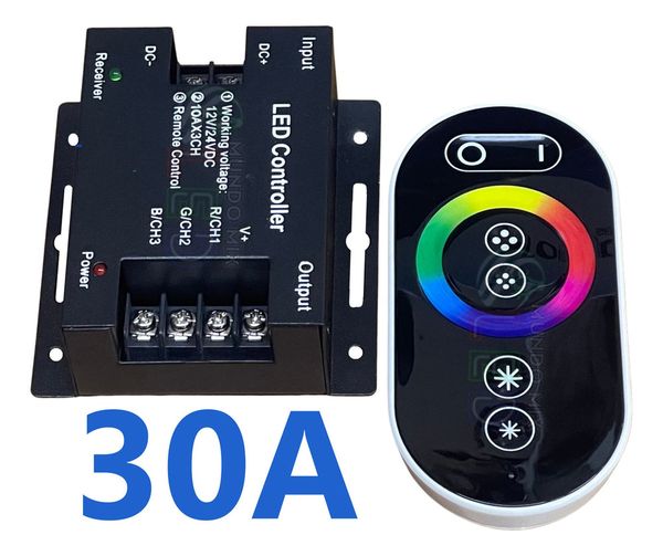 Controladora Rgb Para Módulo Led Fita Touch 360w 30a 12v 24v