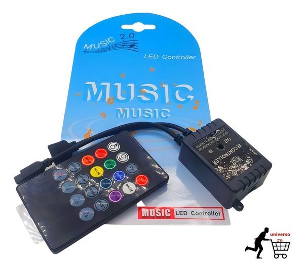 Controlador Musical Rítmico Sensor Fita Led Rgb 5050 0074 Tensão de operação 12V 110V/220V