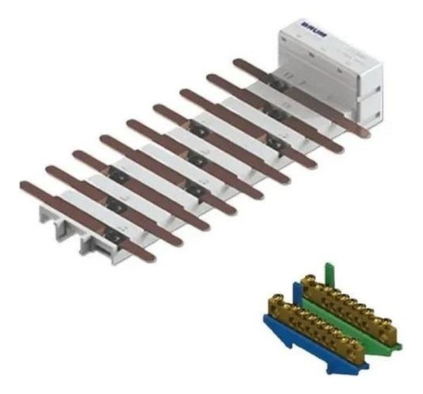 Barramento Trifásico Flut 100a 18 Disjuntores Din + T E N