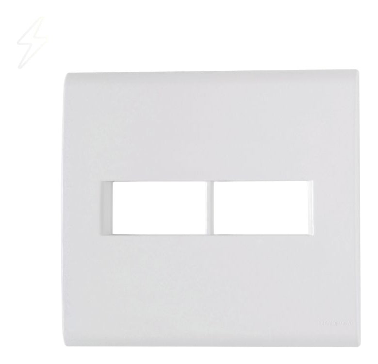 Placa 4x4 2 Postos Liz Branco - Tramontina