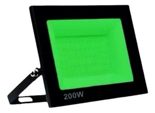 Refletor 200w Verde Exterior Paisagismo Iluminação Led