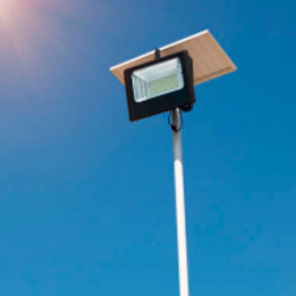 Refletor Solar 400w Placa Bateria Prova Dágua Led Holofote Carcaça Preto Luz Branco-frio