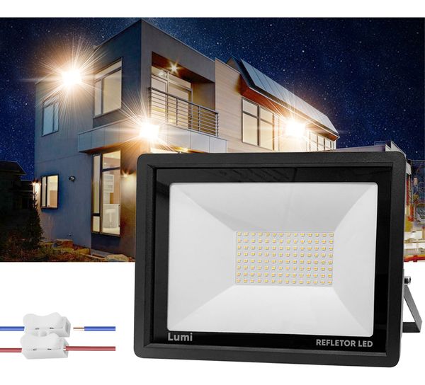 Refletor Led Holofote 300w Branco-quente 3500k Prova Dágua Ip67 Cor Da Carcaça Preto Cor Da Luz 110v/220v Bivolt