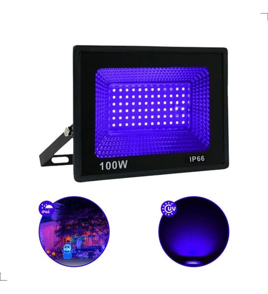 Refletor 100w Luz Negra Uv Efeito Neon Festas Dj Bivolt Ip66