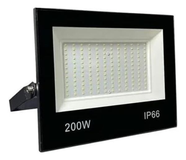 Refletor Led 200w Holofote Prova Dágua Ip66 Branco Frio