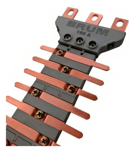 Barramento Trifásico Para 48 Polos 160a + Neutro/terra Vb160