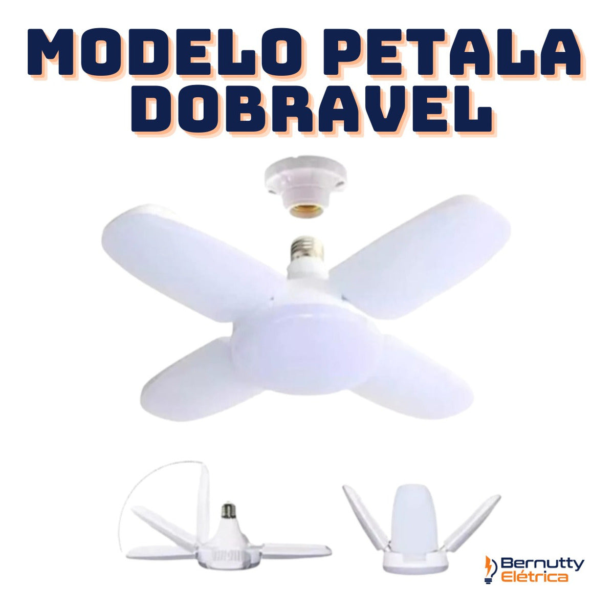 Lampada Led Luminária Petalas Multifuncional Dobrável Salão