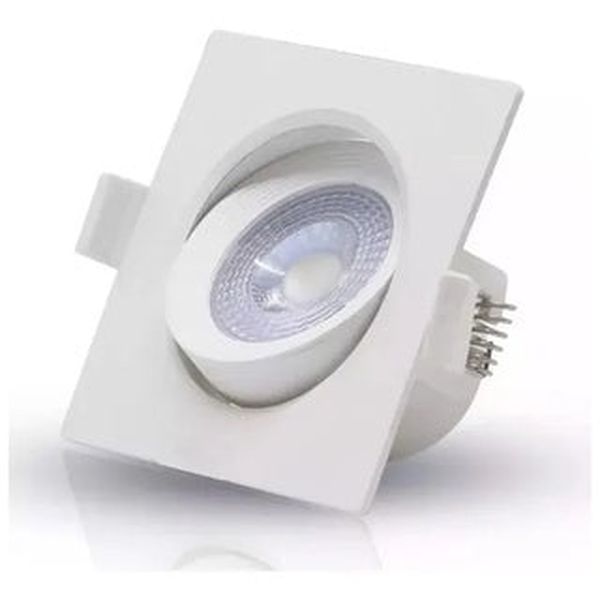 Spot led 7w Embutir Quadrado Branco frio Casa Decora cação Iluminação