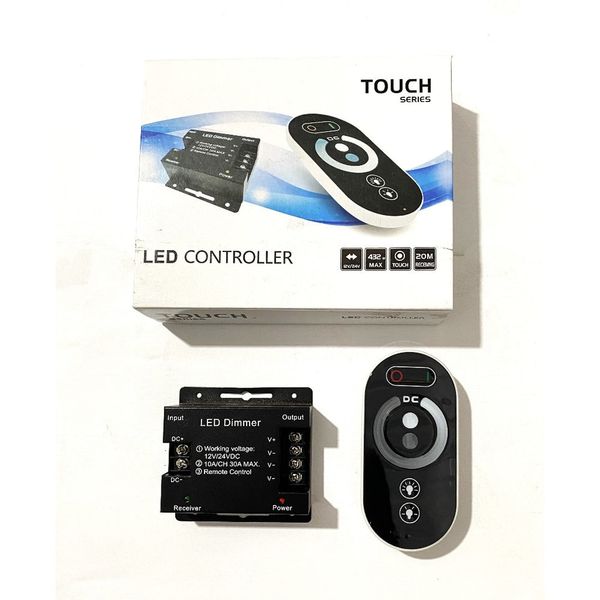Controlador Dimmer para Led Controle Sem Fio Touch 12v/24v Rf 2.4g P/ Fita ou luminária de Led