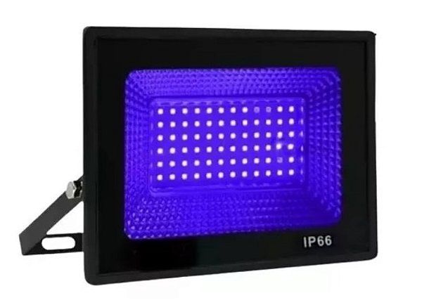 Refletor Holofote Led Luz Negra 300W IP66 Prova D'água Efeito Neon