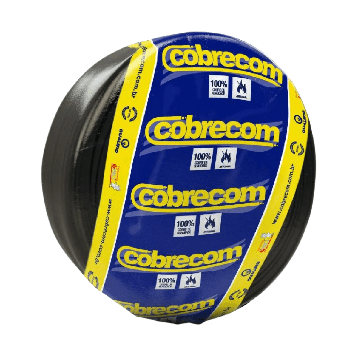 Cabo Flexível 1kV 10,00mm Preto  Cobrecom - Vendido Por Metro
