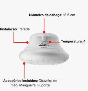 Bella Ducha 4T 220V 6800W – Chuveiro Elétrico 4 Temperaturas