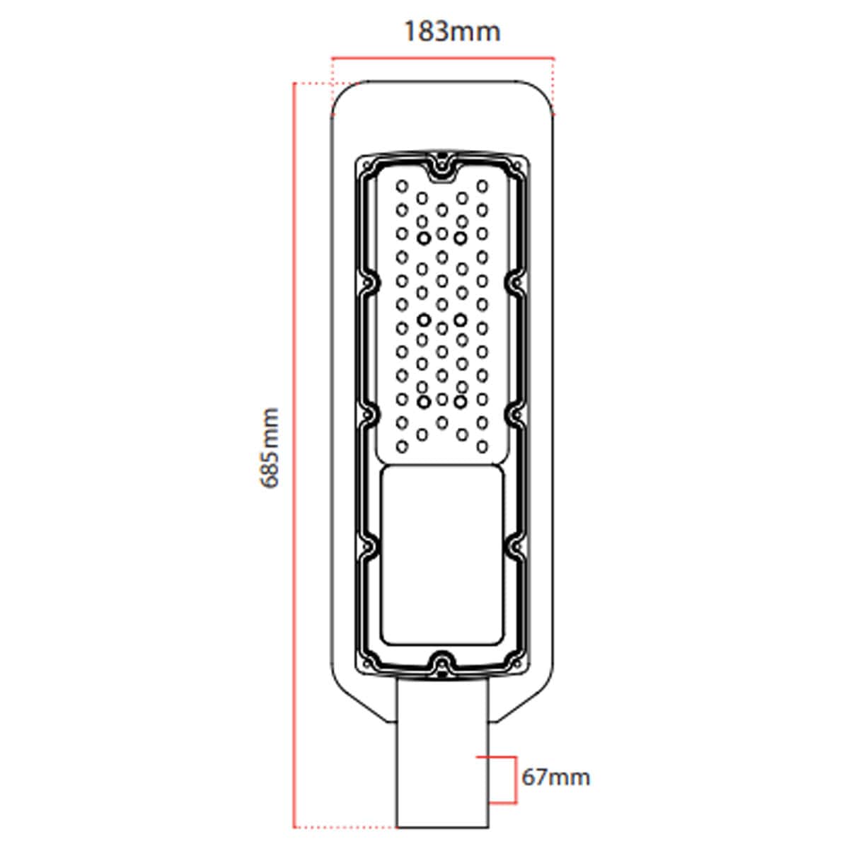 Luminária LED 200W Bivolt IP67 para Iluminação Pública - Luz Branco Frio 6500K