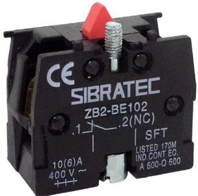 Bloco de contato auxiliar para botoeiras e chaves seletoras da marca Elitek, modelo ECONT.
