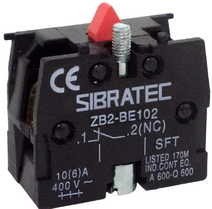 Bloco de contato auxiliar para botoeiras e chaves seletoras da marca Elitek, modelo ECONT.