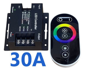 Controladora Rgb Para Módulo Led Fita Touch 360w 30a 12v 24v