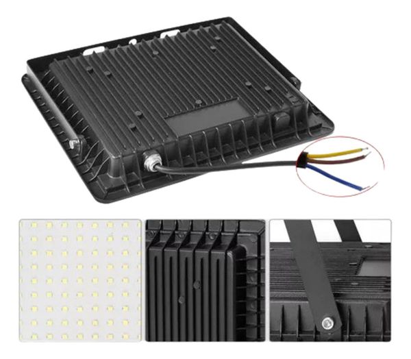 Refletor Led 20w Holofote Azul/verde A Prova Dagua Bivolti