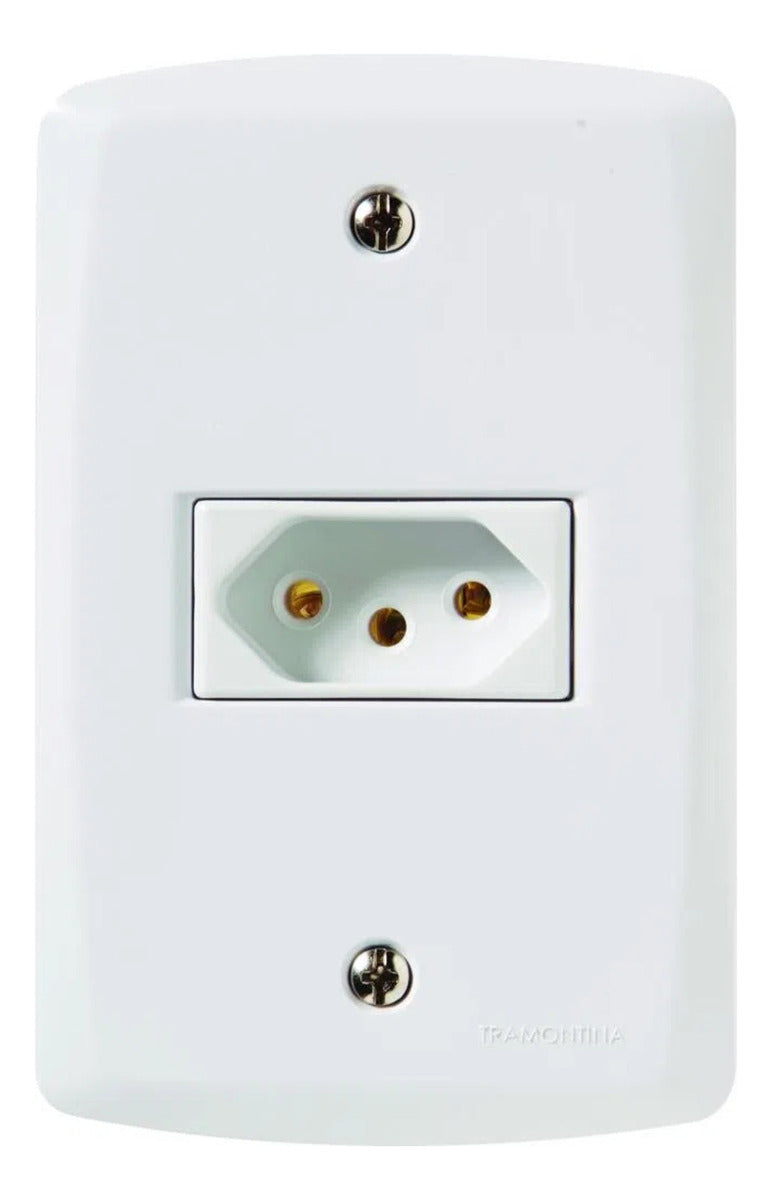 Conjunto Tomada 4x2 20A Lux Branco - Tramontina