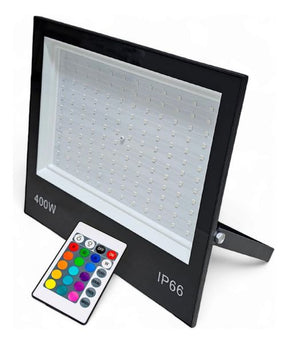 Refletor Colorido Rgb Com Memória 400w Ip67 Uso Externo