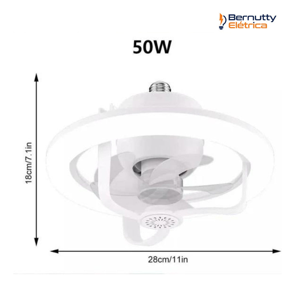 Luminária Led Ventilador De Teto Rgb 360º Com Aromaterapia