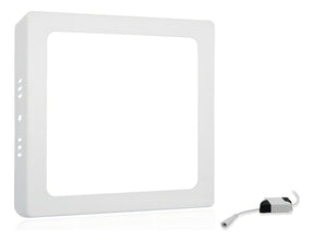 Plafon LED de Sobrepor 18W Quadrado 6500K - Iluminação Branca Fria e Potente
