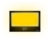 Refletor Holofote Led Amarelo 500w Branco Quente Bivolt Ip66