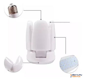 Lampada Led Luminária Petalas Multifuncional Dobrável Salão