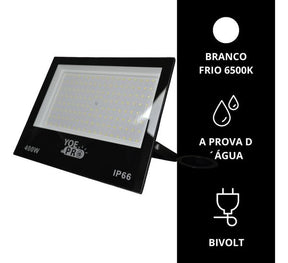 Refletor Led 400w Ip66 6500k Holofote Prova D´água