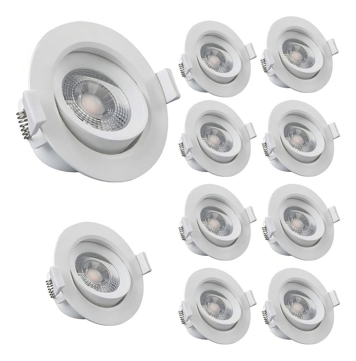 10 Spot De Led 5w Branco Quente 3000k Redondo Bivolt 110v/220v