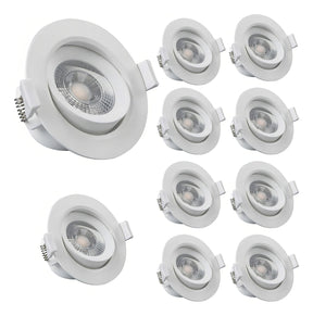 10 Spot De Led 5w Branco Quente 3000k Redondo Bivolt 110v/220v