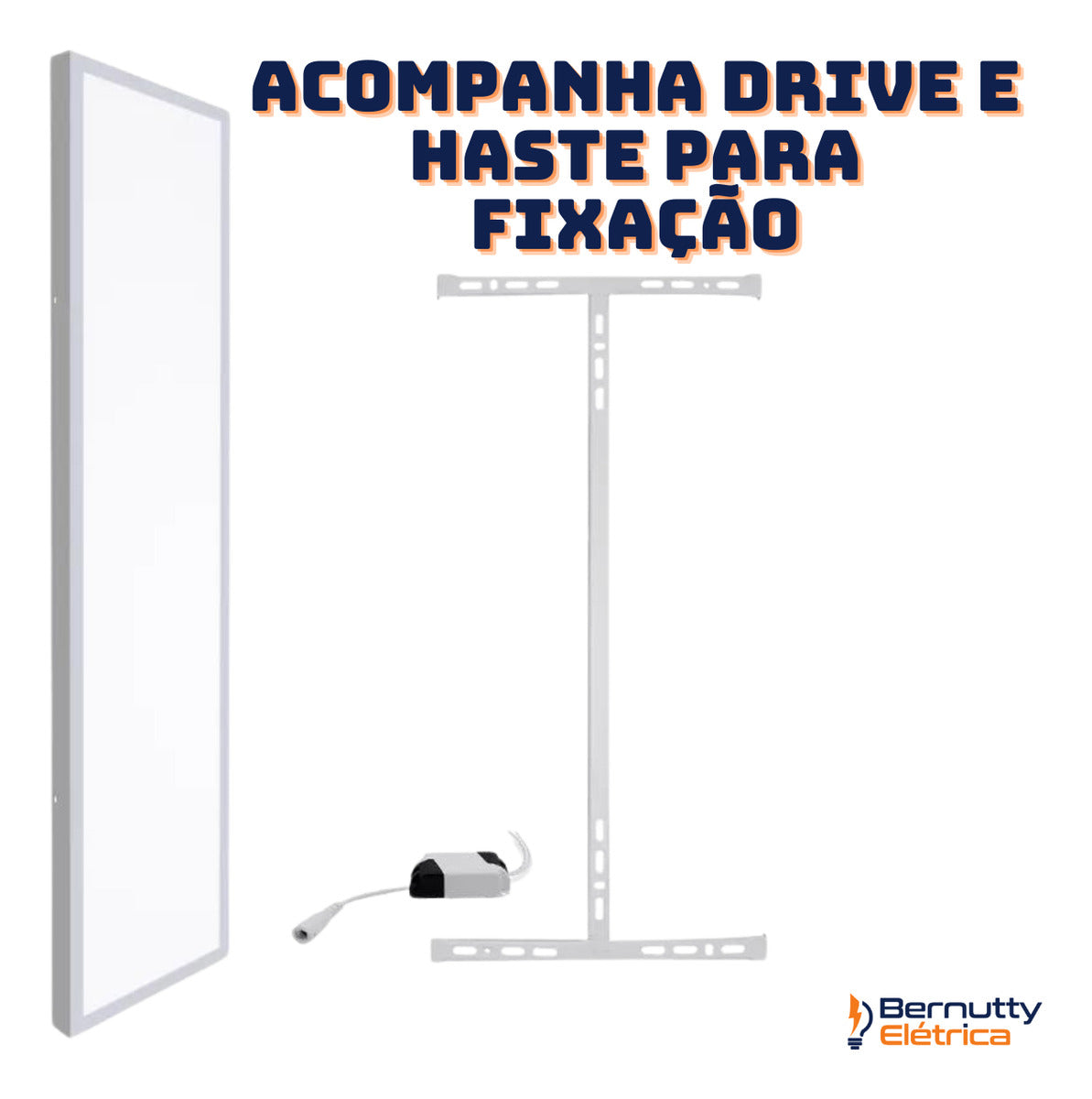 Plafon Retangular Sobrepor Painel Led Pro 50w 120x30 6500k