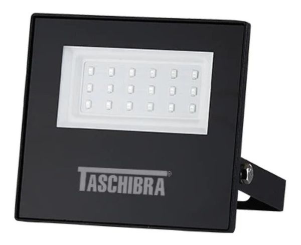Refletor Holofote Tr Slim Preto 20w Autovolt 3000k Taschibra Cor da luz Branco-quente 110V/220V