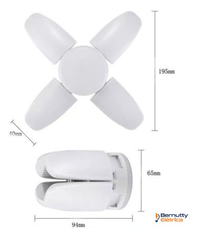 Lampada Led Luminária Petalas Multifuncional Dobrável Salão