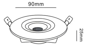 Spot Led Smd 7w Dicroica Embutir Aaatop Redondo Aaatop Bq Cor Branco-quente 110V/220V