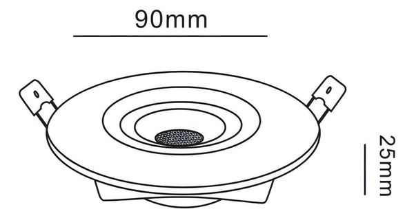 Spot Led Smd 7w Dicroica Embutir Aaatop Redondo Aaatop Bq Cor Branco-quente 110V/220V