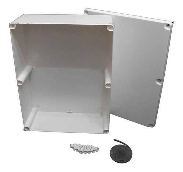 1 Caixa De Passagem 400x300x120 Ip66 Hermética Branca Brum