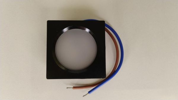 Spot Woody Slim 2w 150º Ip20 3000k Quadrado Irc80 Gaya Estrutura Preto