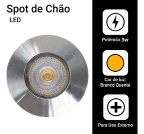 Spot Balizador LED 3W - Iluminação Focada e Funcional