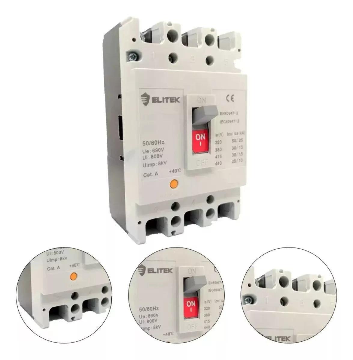 Disjuntor Caixa Moldada Linha EDCM 50A - Elitek