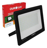 Refletor Projetor Led Slim 150w Biv Ip65 Branco Frio Ourolux