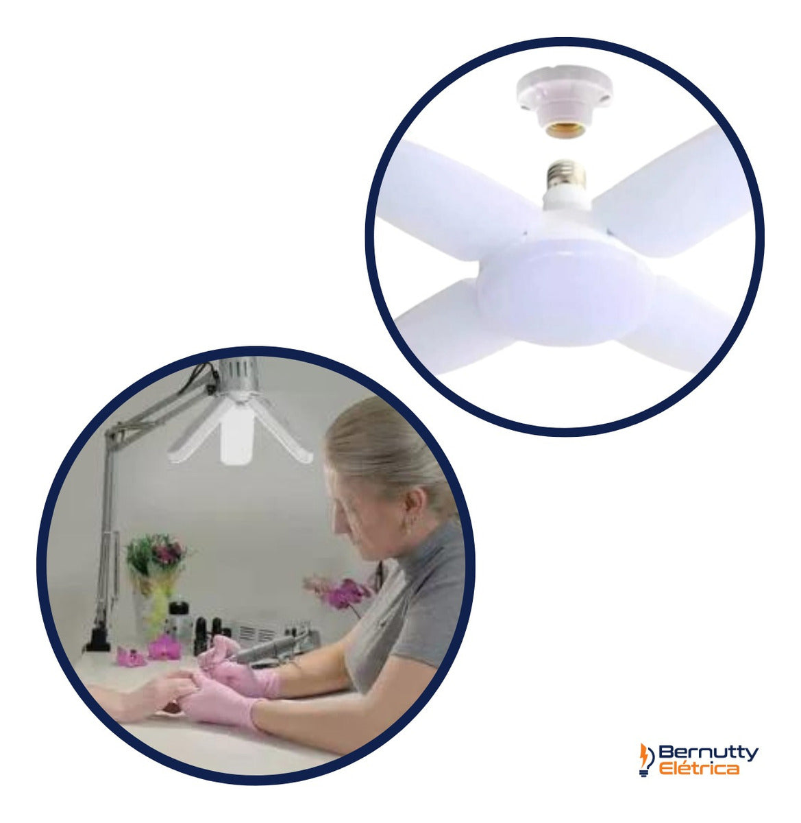 Lampada Led Luminária Petalas Multifuncional Dobrável Salão