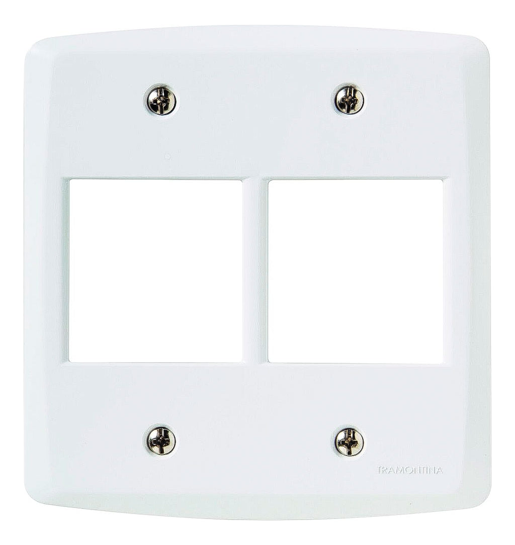 Placa 4x4 4 Postos Lux Branco - Tramontina