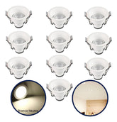 Kit 10 Spot Led Recuado Redondo Branco 6w Embutir Bivolt