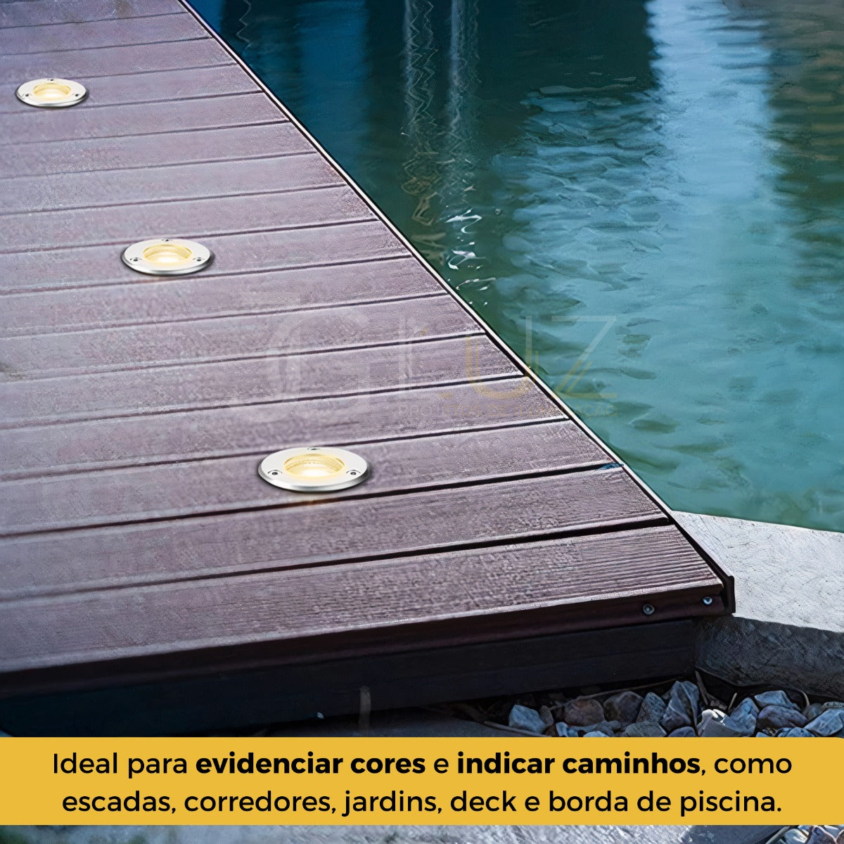 Balizador Spot Led Chão Piso Jardim 1w Embutir Blindado Solo Cor Da Cúpula Prateado Cor Da Estrutura Preto - Branco Quente