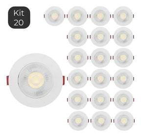 Spot Led Smd 7w Dicroica Embutir Aaatop Redondo Aaatop Bq Cor Branco-quente 110V/220V