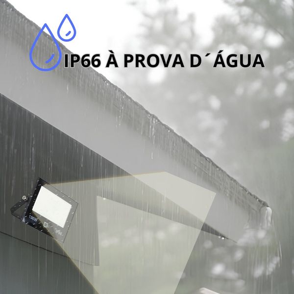 Refletor Led 100w Smd Prova D´água Ip66 Holofote 6500k Slim