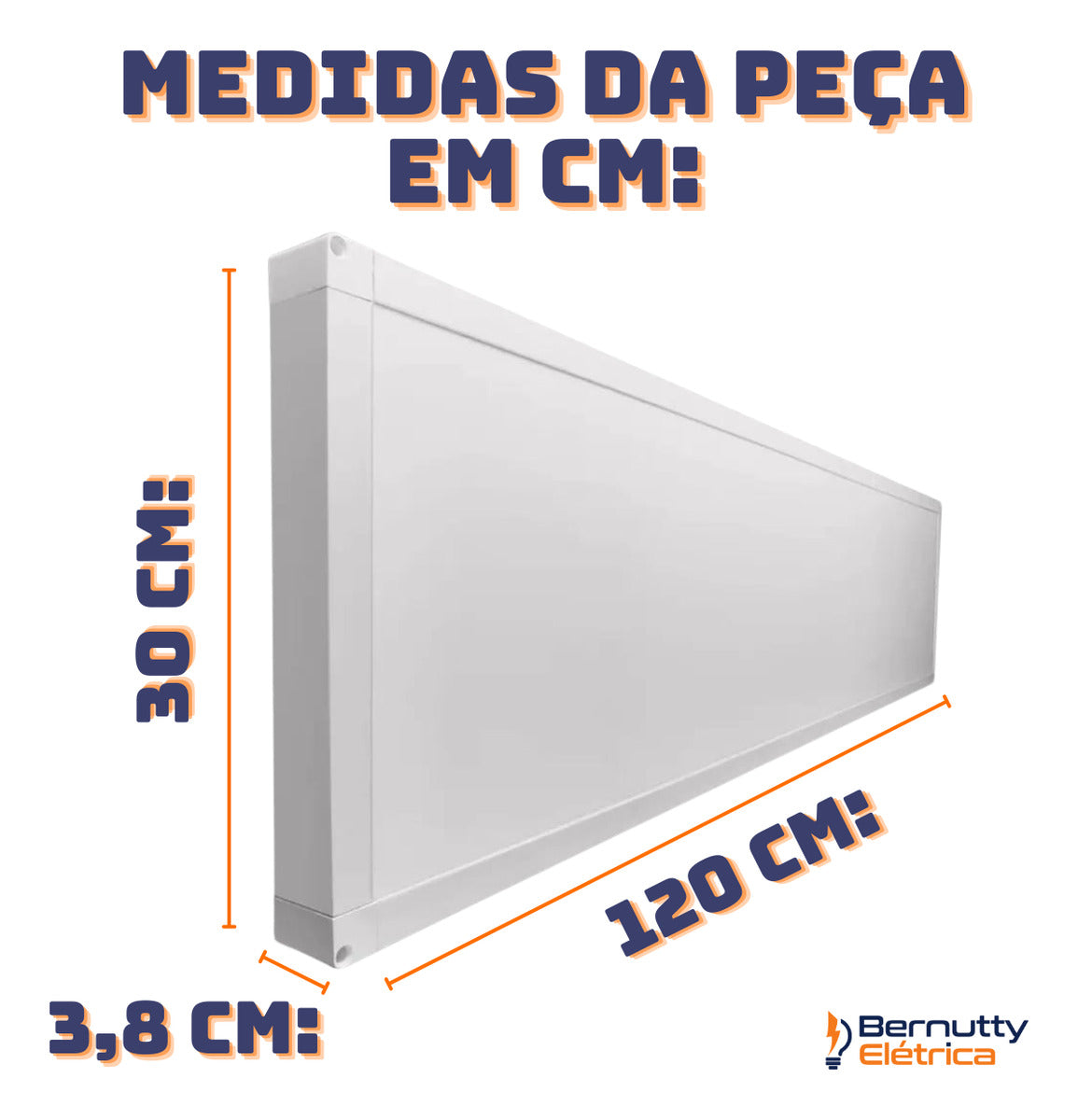 Kit com 2 Painéis LED de Sobrepor 30x120cm 6500K - Luz Branca Fria e Potente