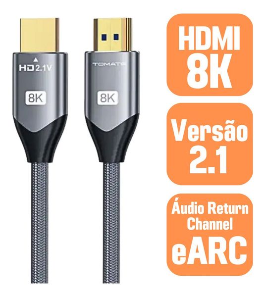 Cabo Hdmi 2.1 8k Gold Ultra Hd Ps5 Xbox Series X/s 3 Metros