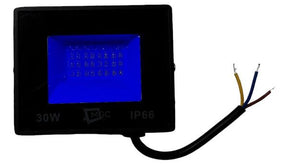 Refletor Led 30w Azul Ilumina Piscina Bivolt Jardim Deck
