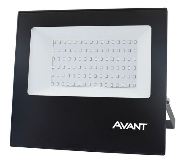Refletor Slim Led 100w Ip66 Branco Frio 6500k Avant Carcaça Preto Luz Branco-frio 110V/220V